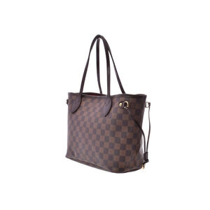 Louis Vuitton brown Damier bag leather Neverfull